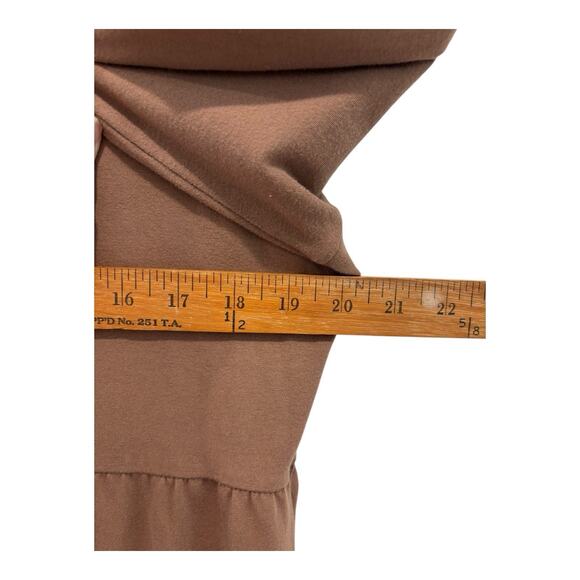 Lolly Wolly Doodle Dress Girls XL Brown Cotton Blend Round‎ Neck 3/4 Sleeve - Picture 6 of 8